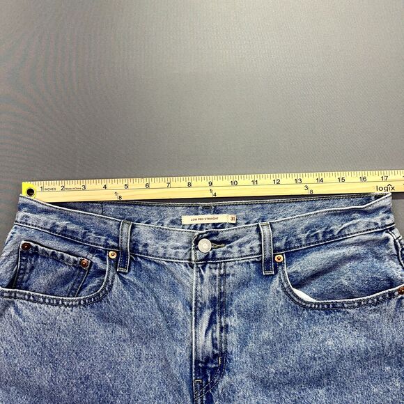 Levi's Women's Low Pro Relaxed Straight Leg Mid-Rise Jeans Size 31 (Fits 34") - Picture 10 of 16